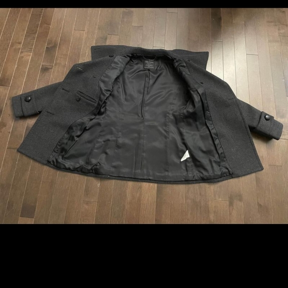 ARITZIA TALULA BABATON Howell Cashmere Virgin Wool Peacoat Charcoal Grey XS - Picture 5 of 8